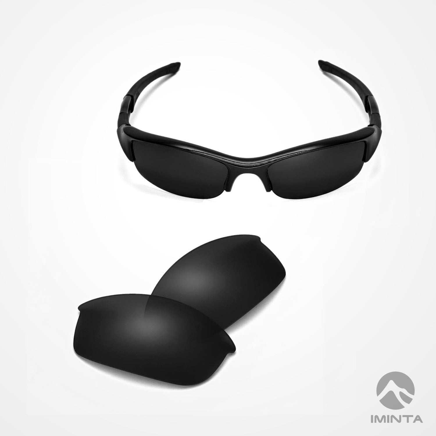 IMINTA Oakley Flak Jacket Black ##black black--fortivue-polarized
