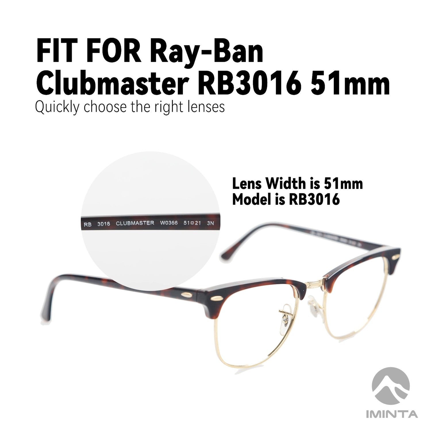IMINTA Ray-Ban Clubmaster RB3016 ##shared