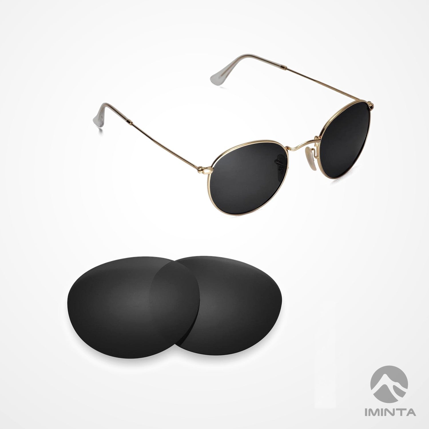 IMINTA Ray-Ban Round Metal RB3447 Black ##black