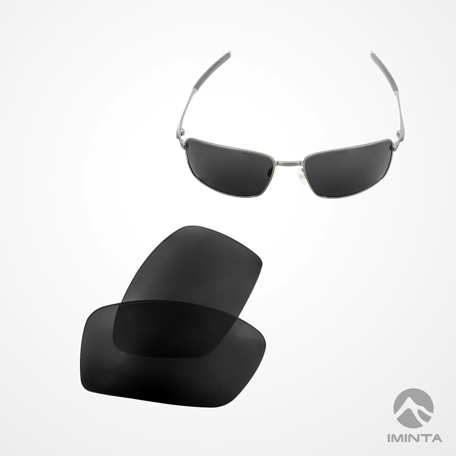 IMINTA Oakley Square Wire II Black ##black black--fortivue-polarized