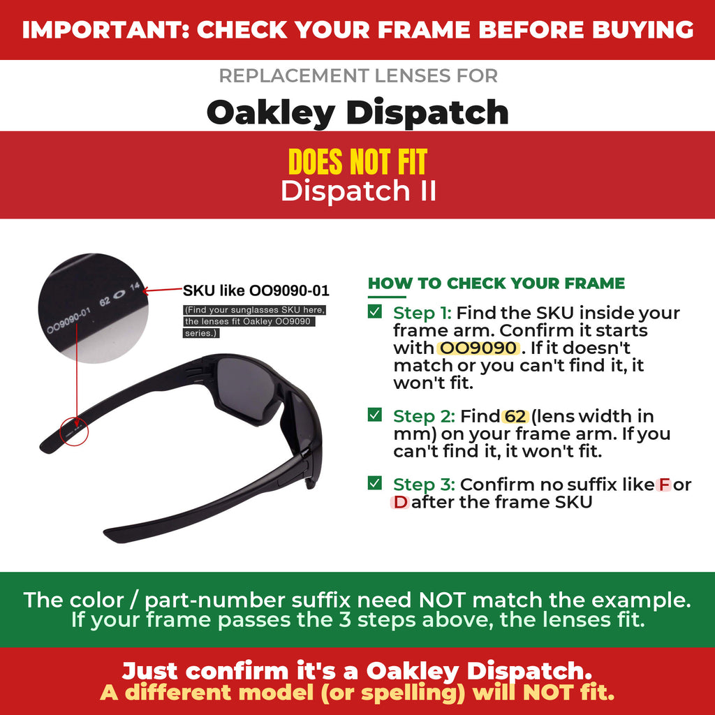 Verify your Oakley Dispatch frame##shared