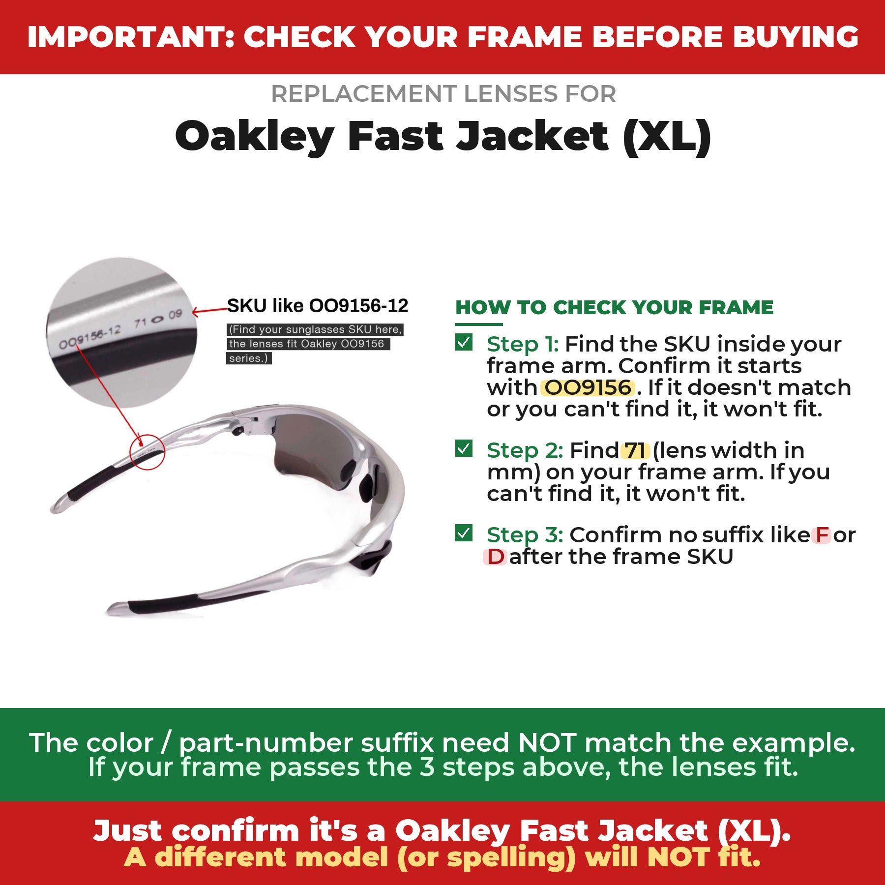Verify your Oakley Fast Jacket (XL) frame##shared