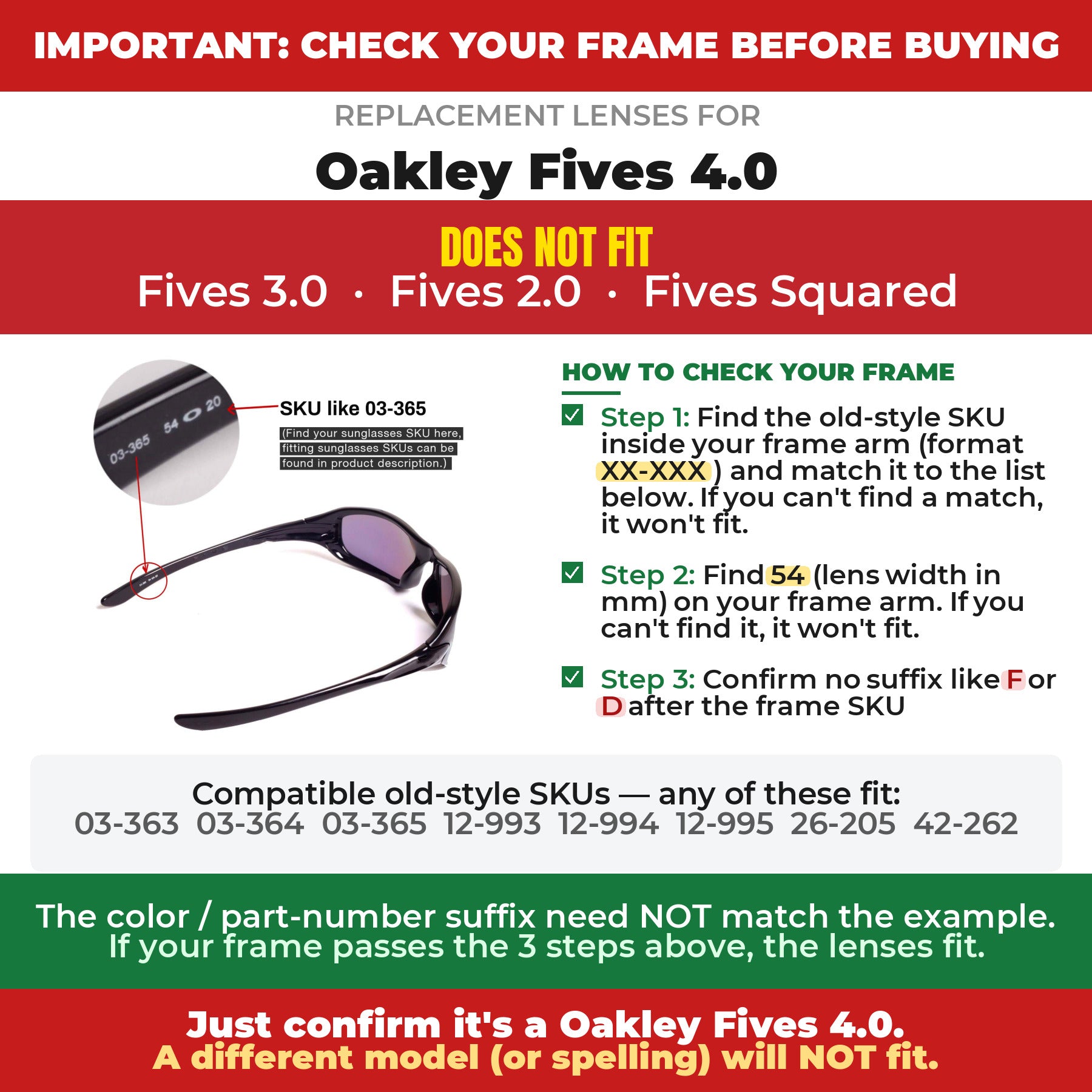 Verify your Oakley Fives 4.0 frame##shared