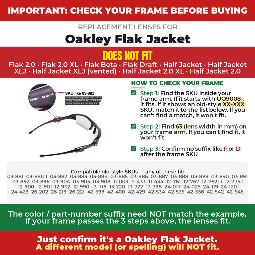 Verify your Oakley Flak Jacket frame##shared