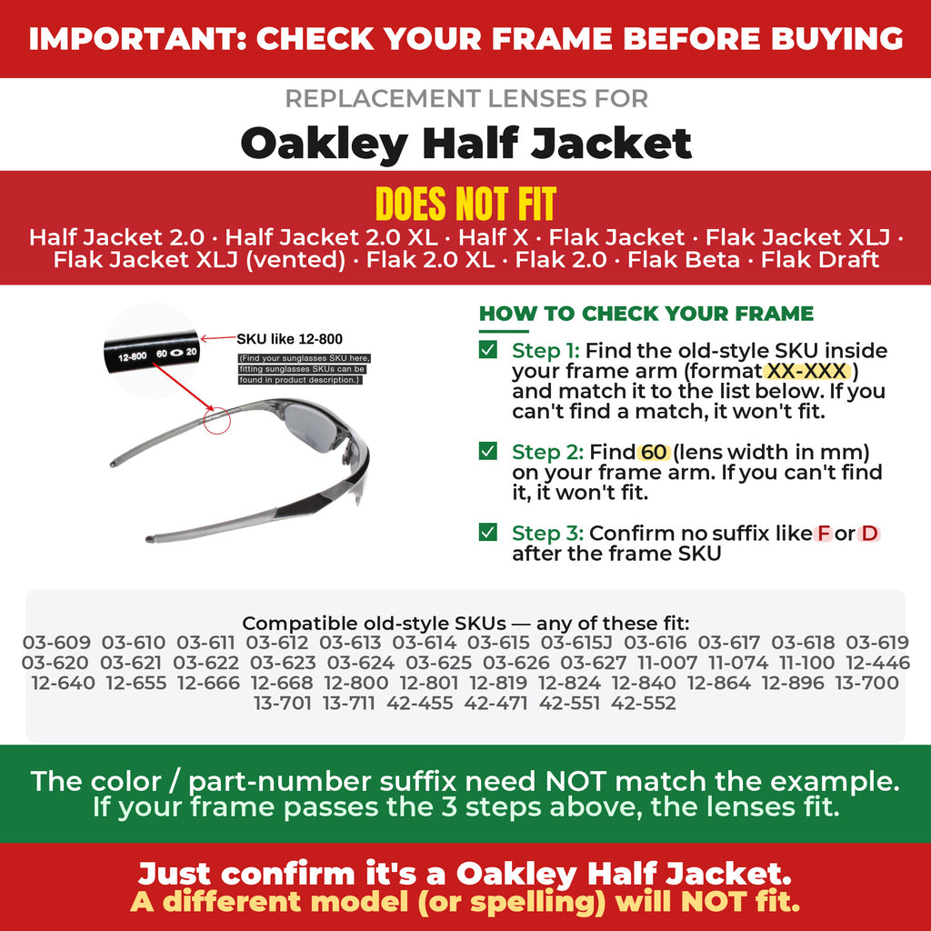 Verify your Oakley Half Jacket frame##shared