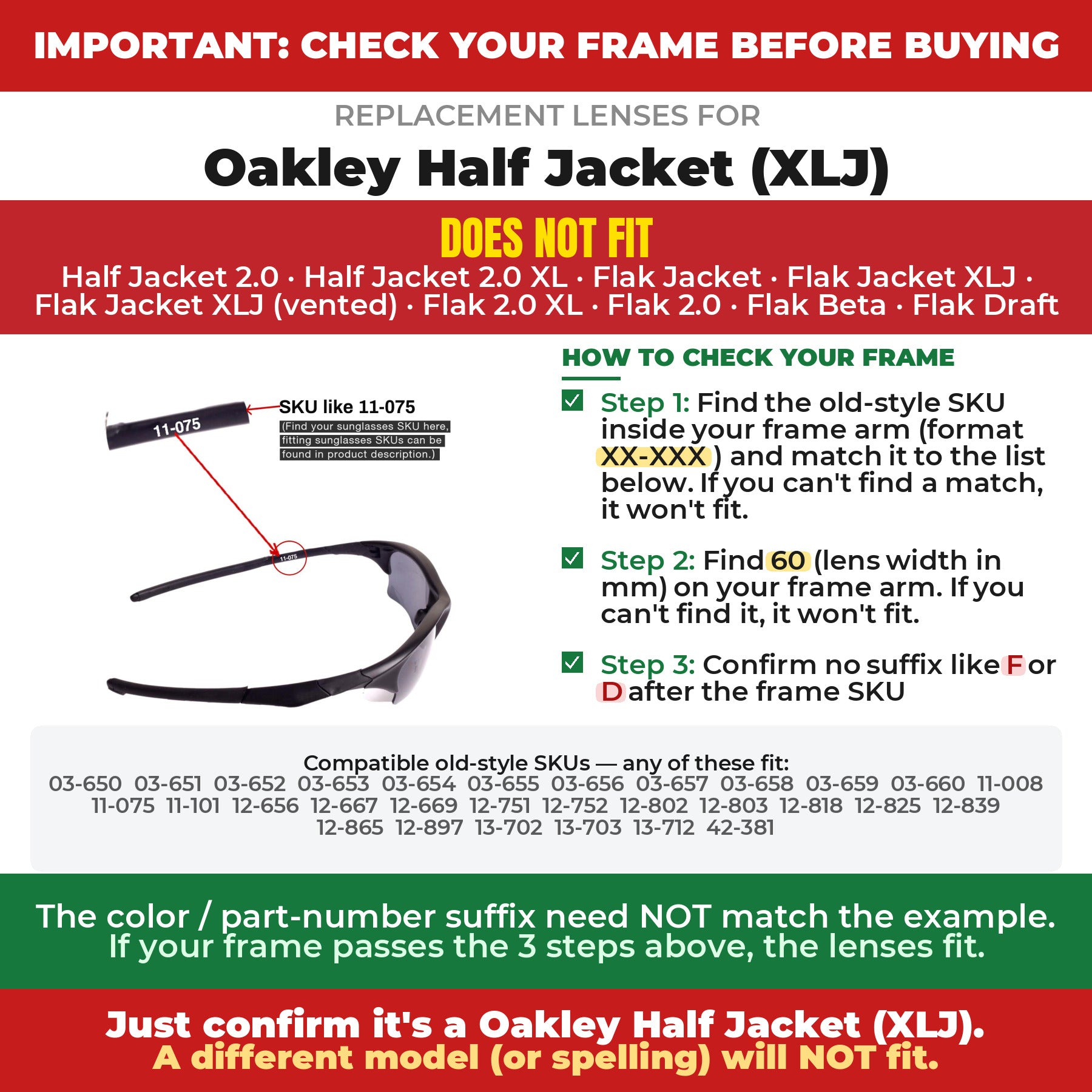 Verify your Oakley Half Jacket (XLJ) frame##shared
