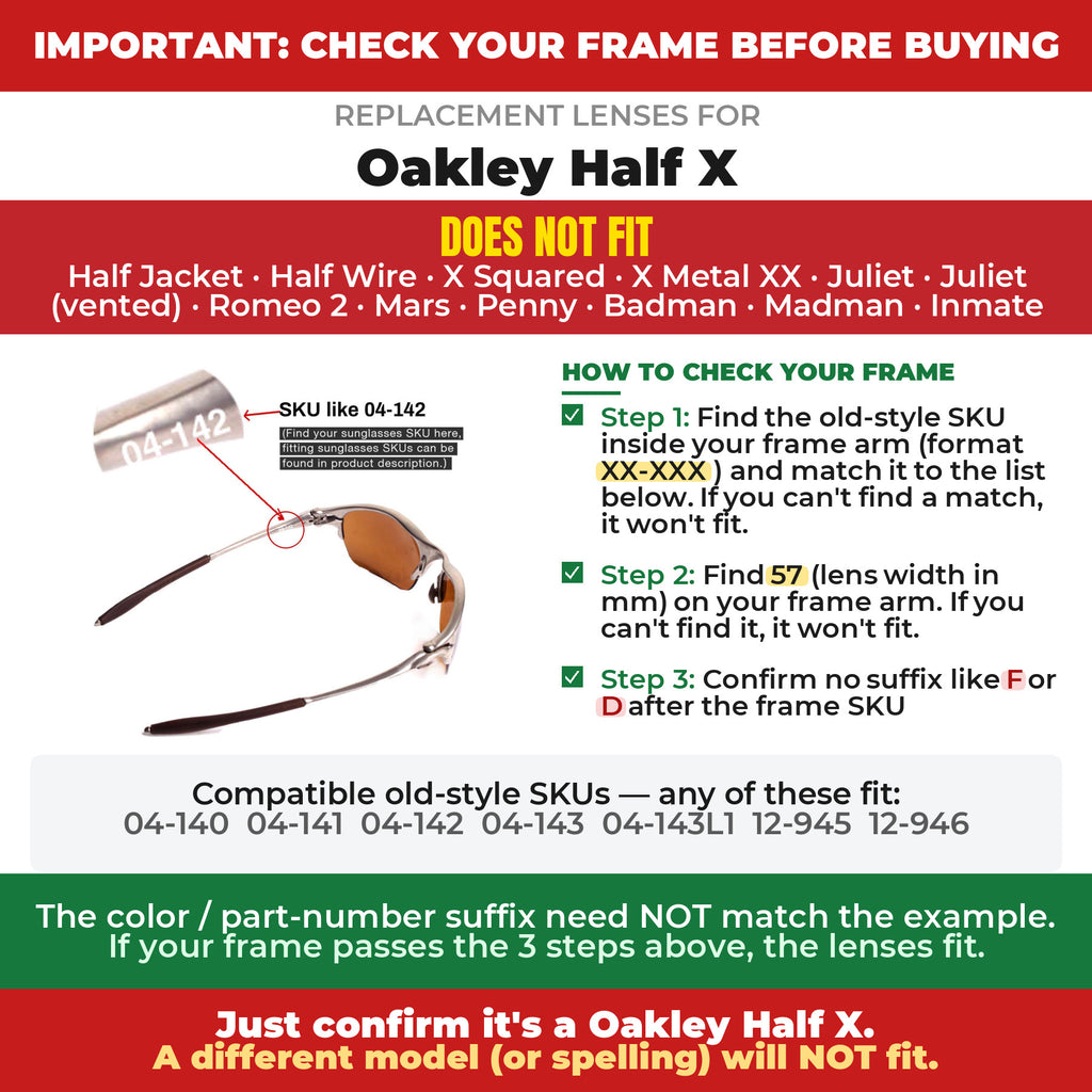 Verify your Oakley Half X frame##shared