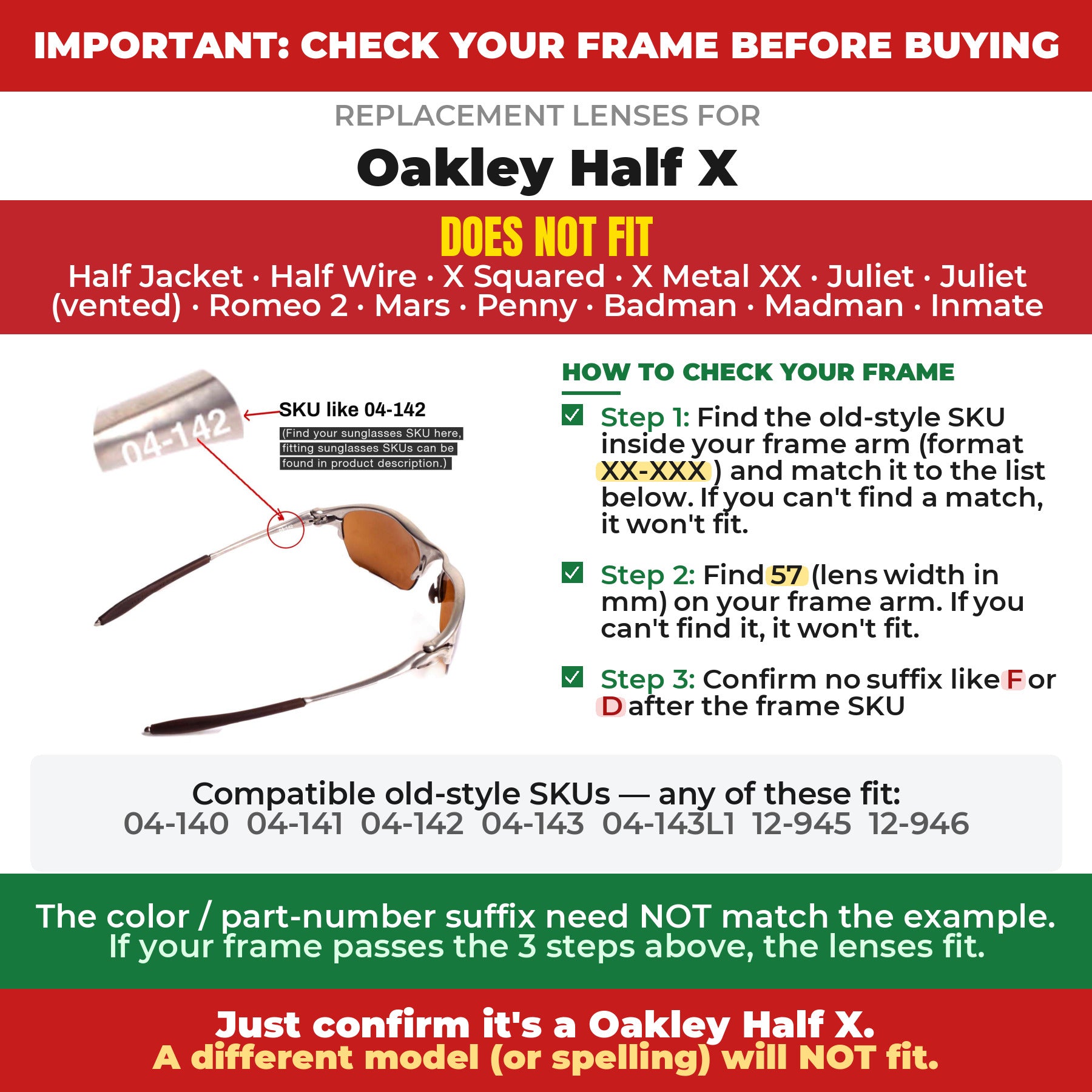 Verify your Oakley Half X frame##shared