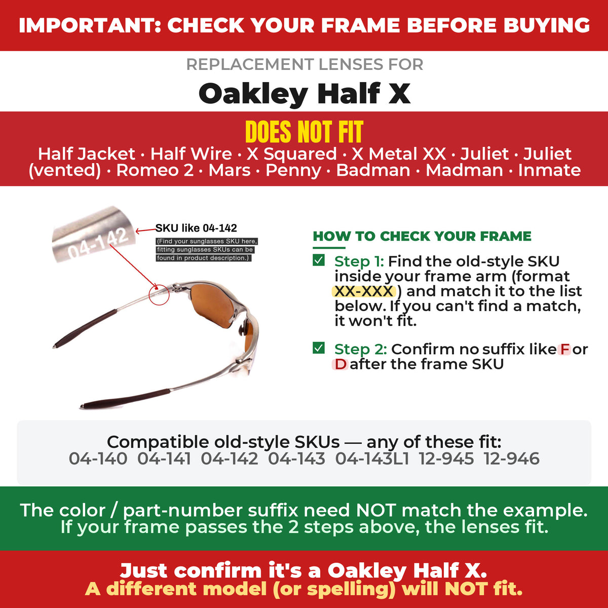 Verify your Oakley Half X frame##shared