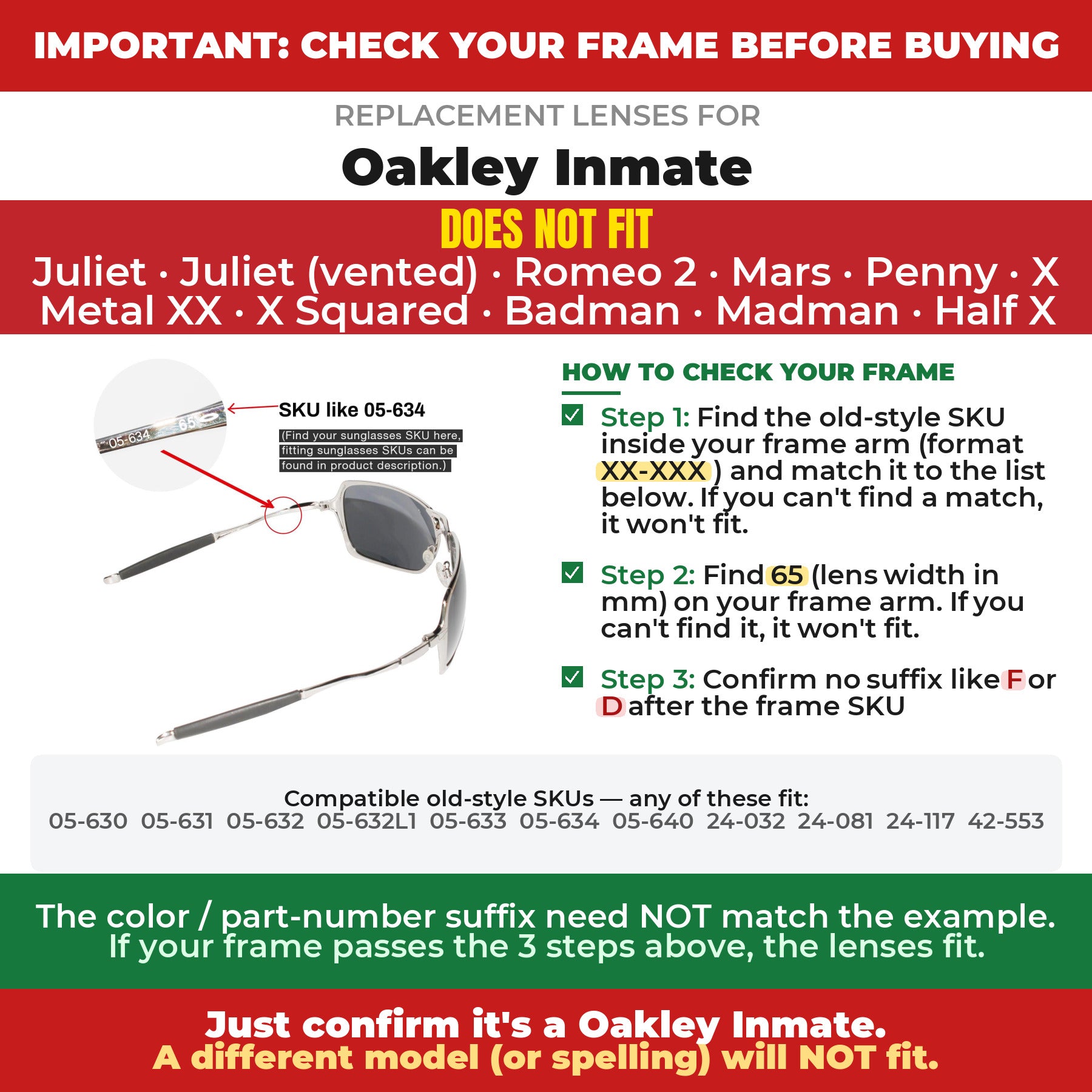 Verify your Oakley Inmate frame##shared