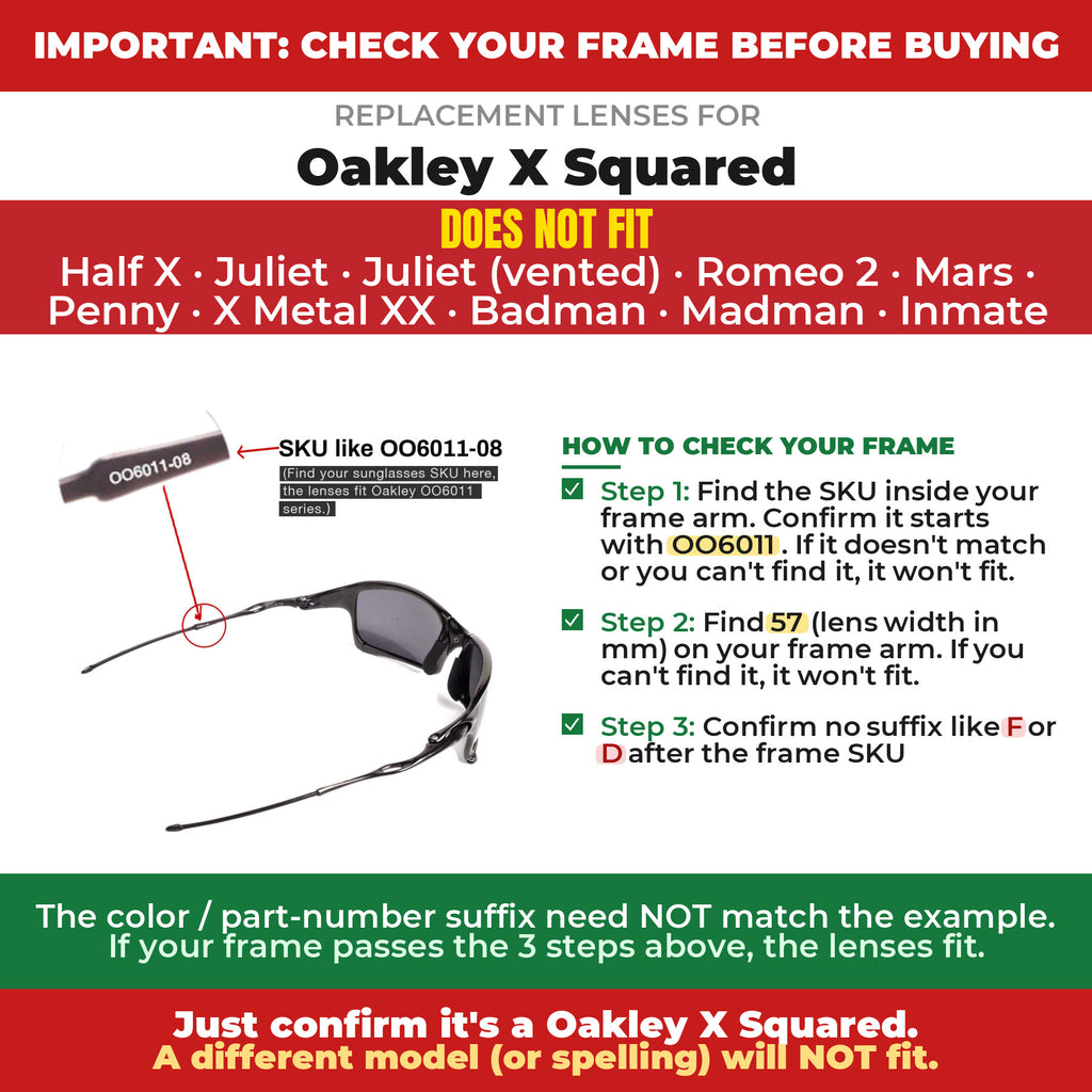 Verify your Oakley X Squared frame##shared