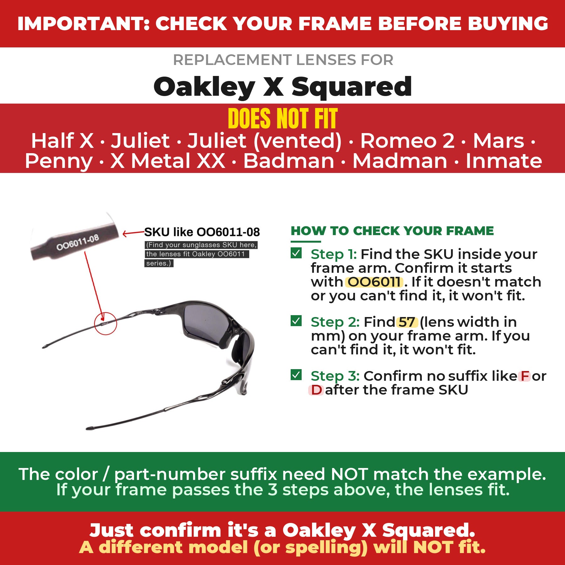 Verify your Oakley X Squared frame##shared