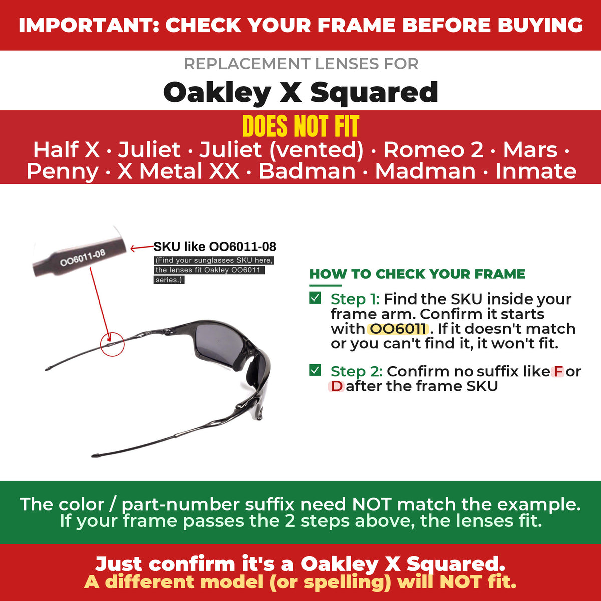 Verify your Oakley X Squared frame##shared
