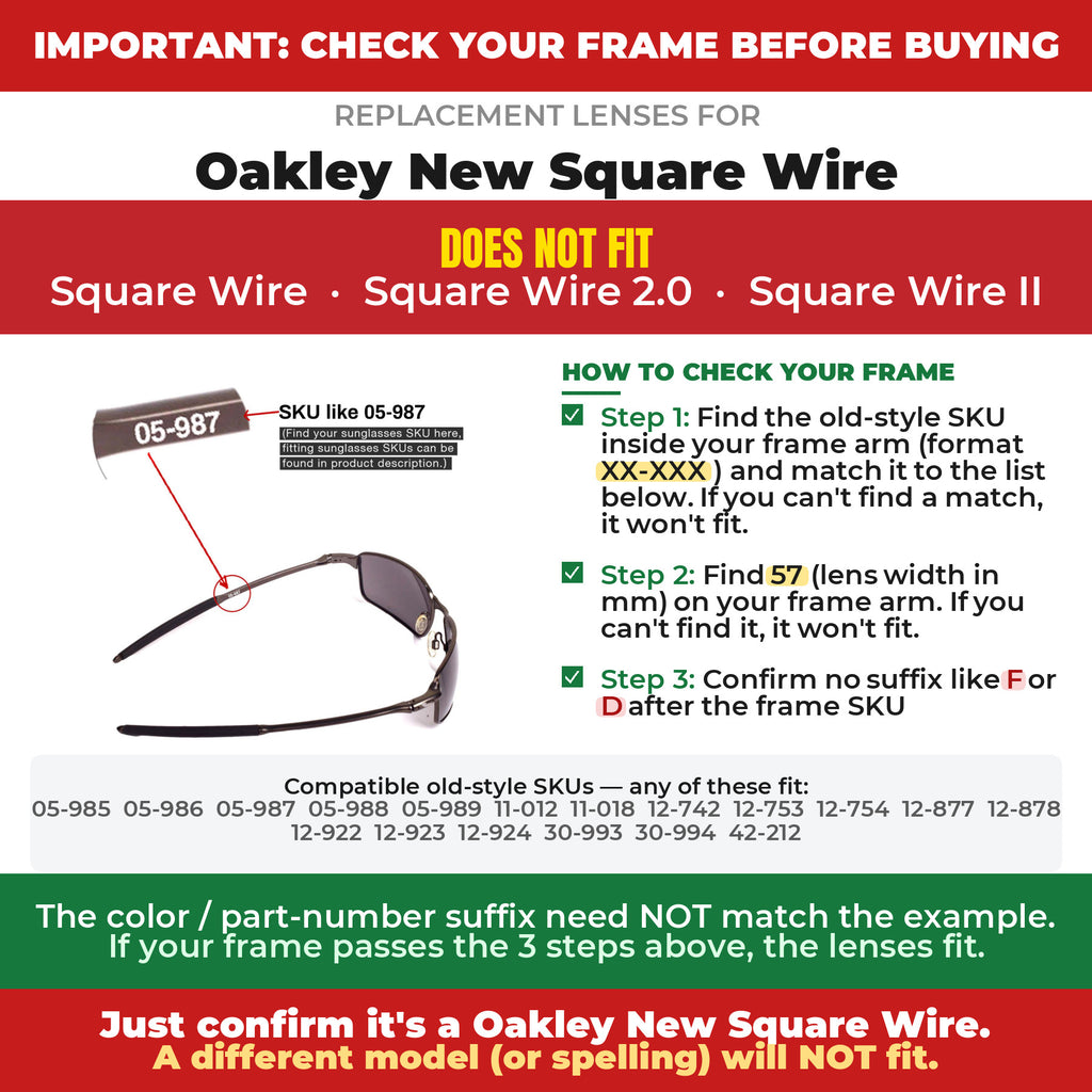 Verify your Oakley New Square Wire frame##shared