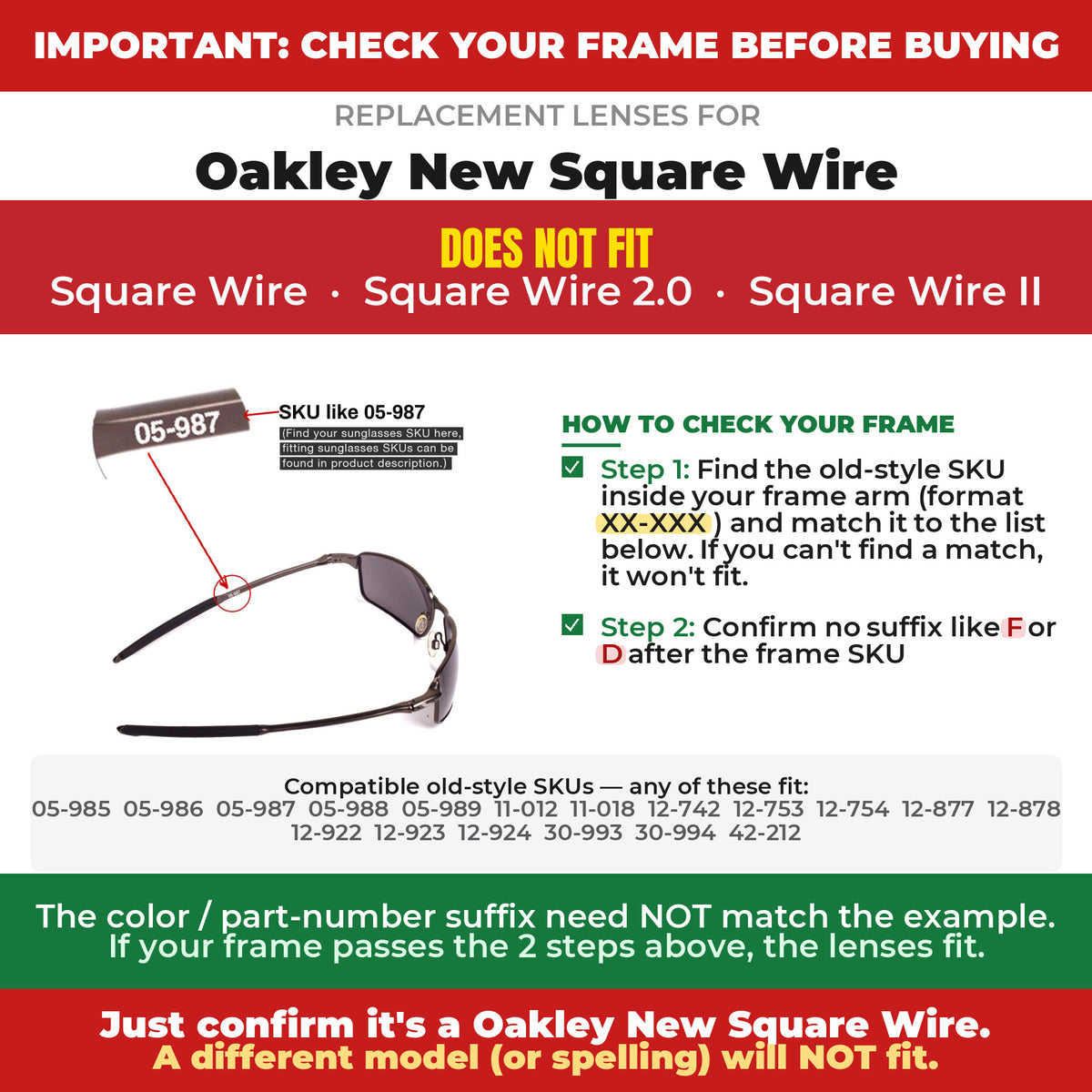 Verify your Oakley New Square Wire frame##shared
