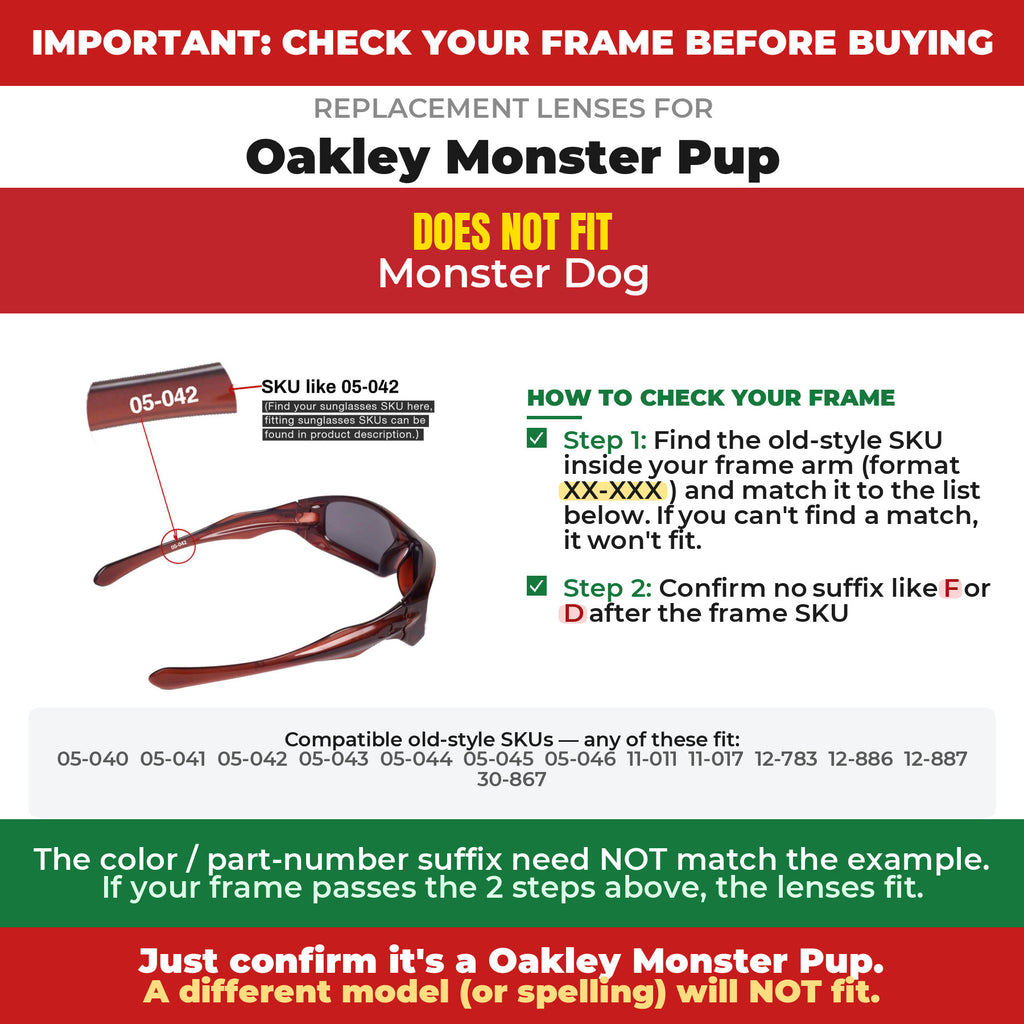 Verify your Oakley Monster Pup frame##shared