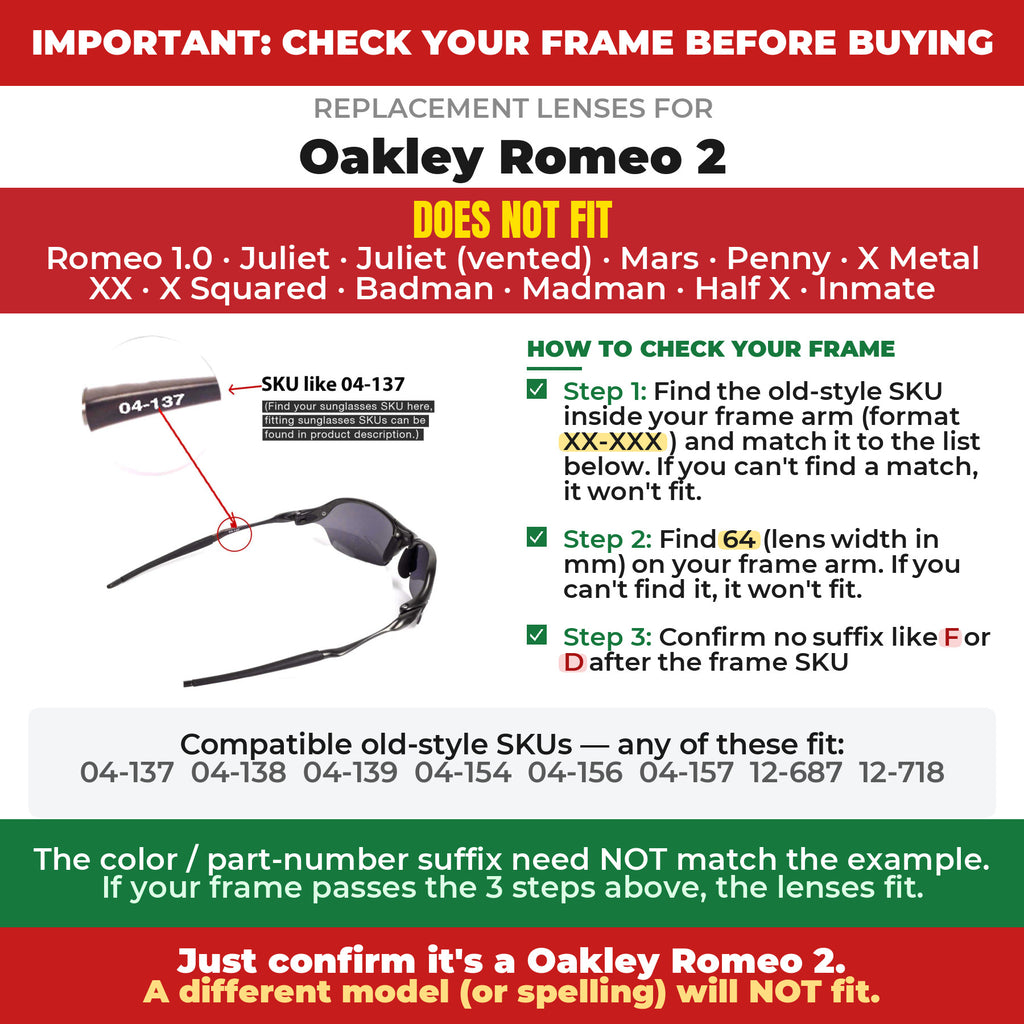 Verify your Oakley Romeo 2 frame##shared
