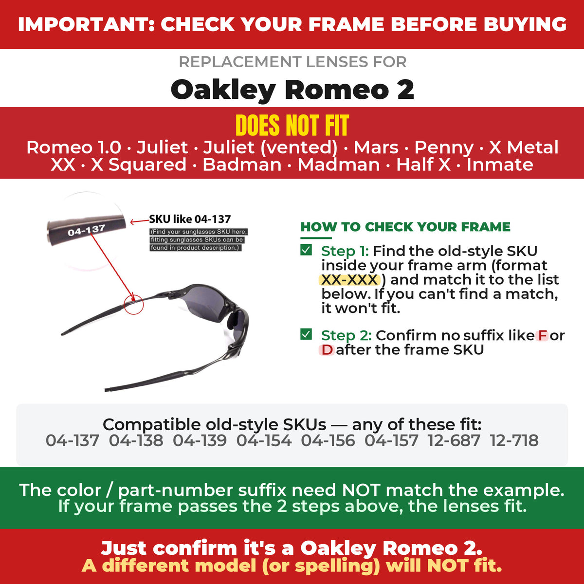 Verify your Oakley Romeo 2 frame##shared