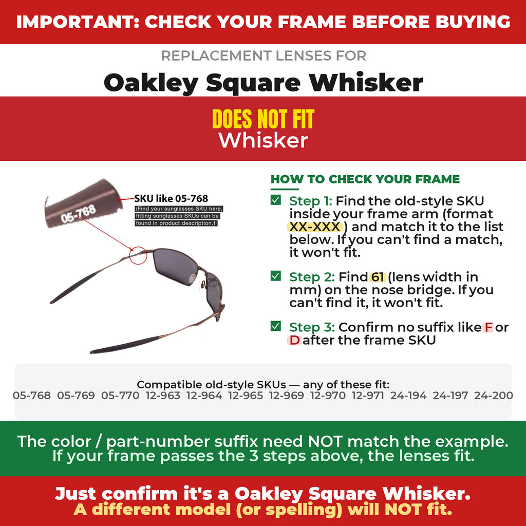 Verify your Oakley Square Whisker frame##shared