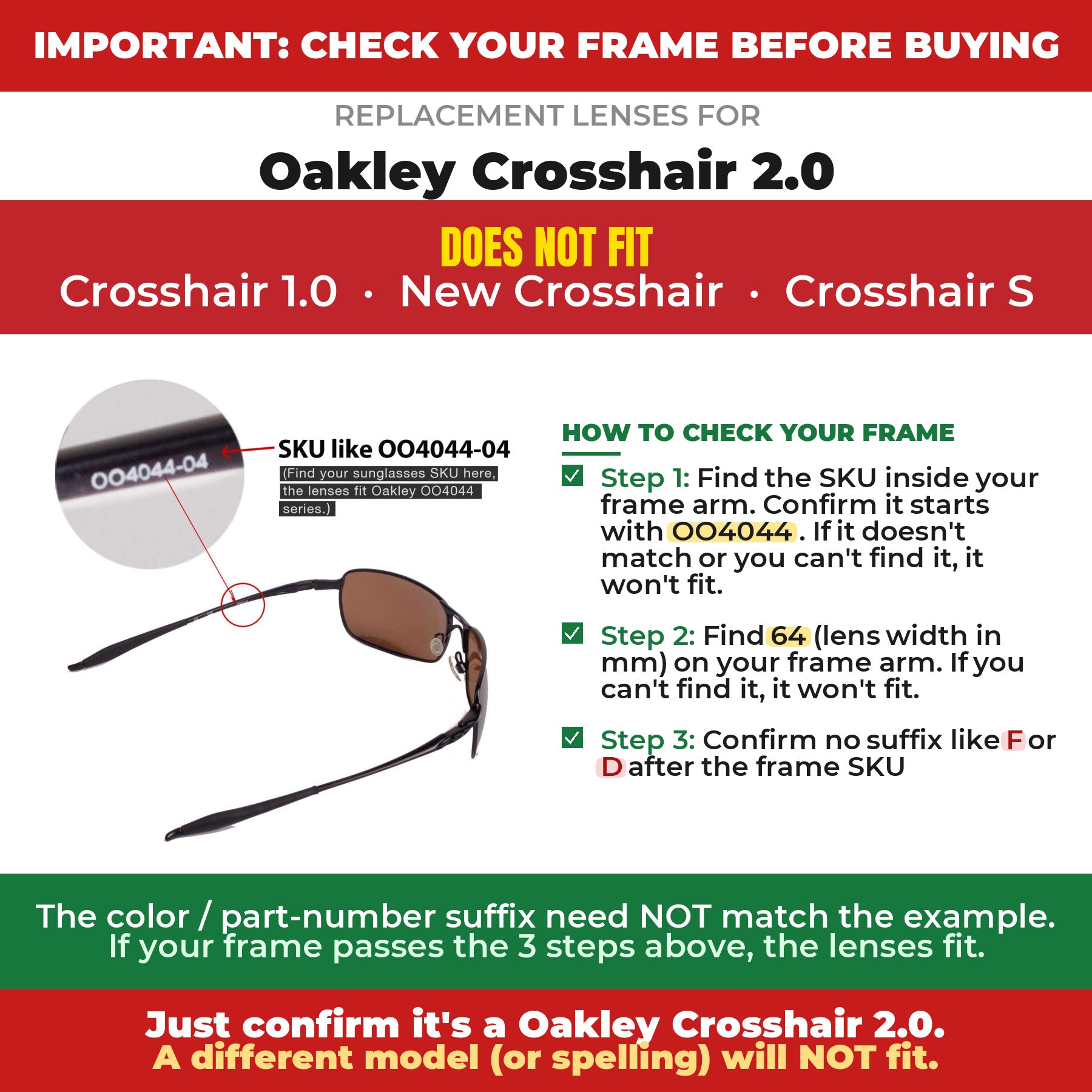 Verify your Oakley Crosshair 2.0 frame##shared