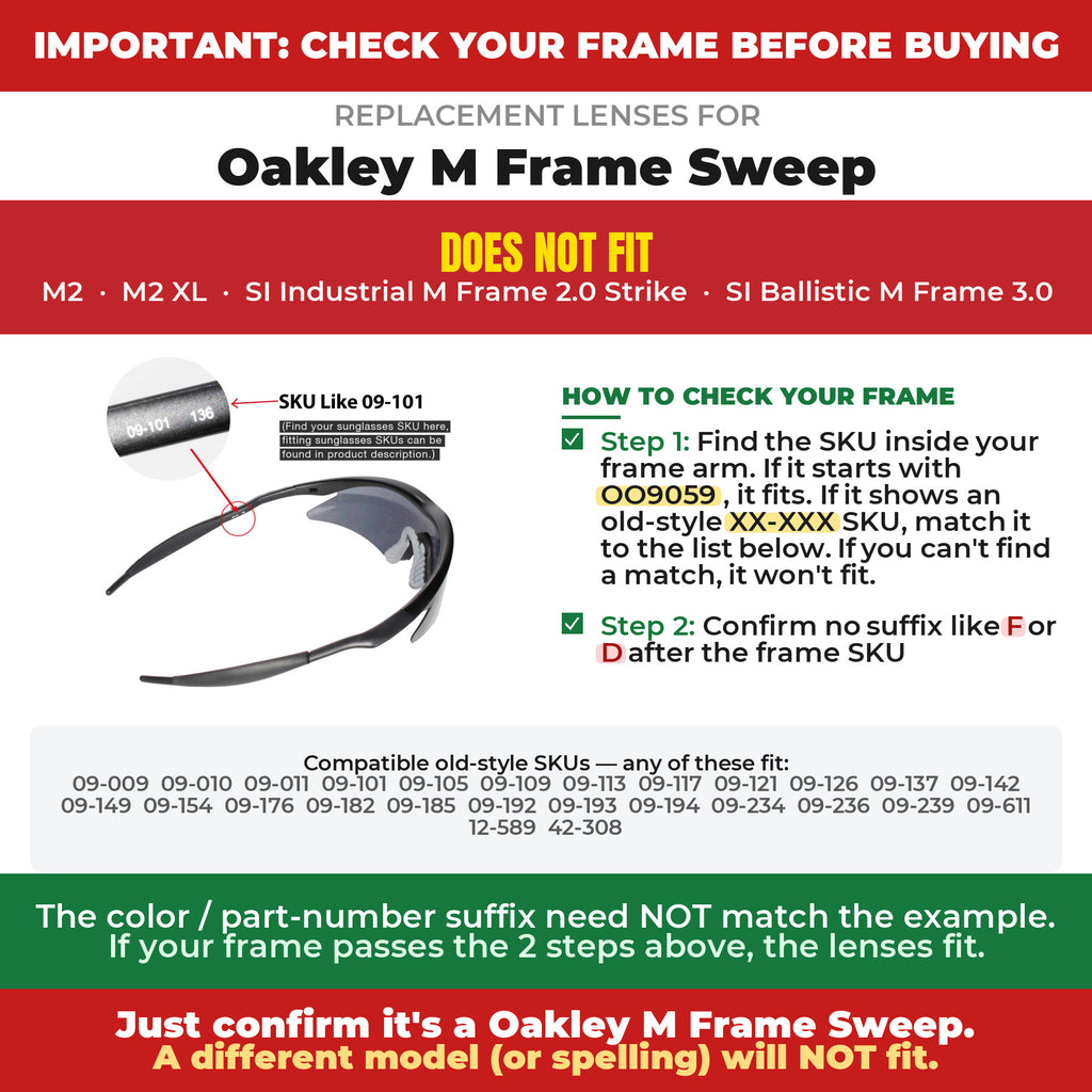 Verify your Oakley M Frame Sweep frame##shared