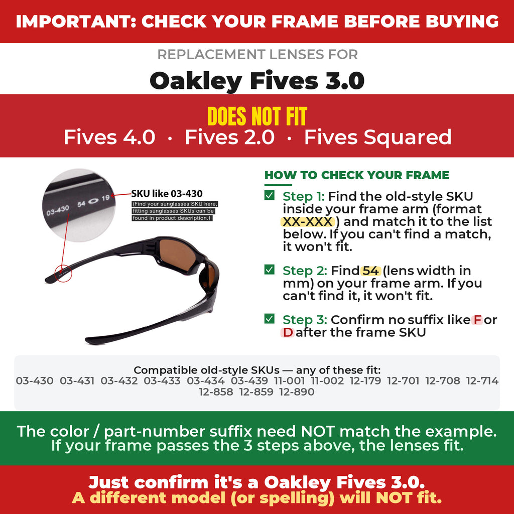 Verify your Oakley Fives 3.0 frame##shared