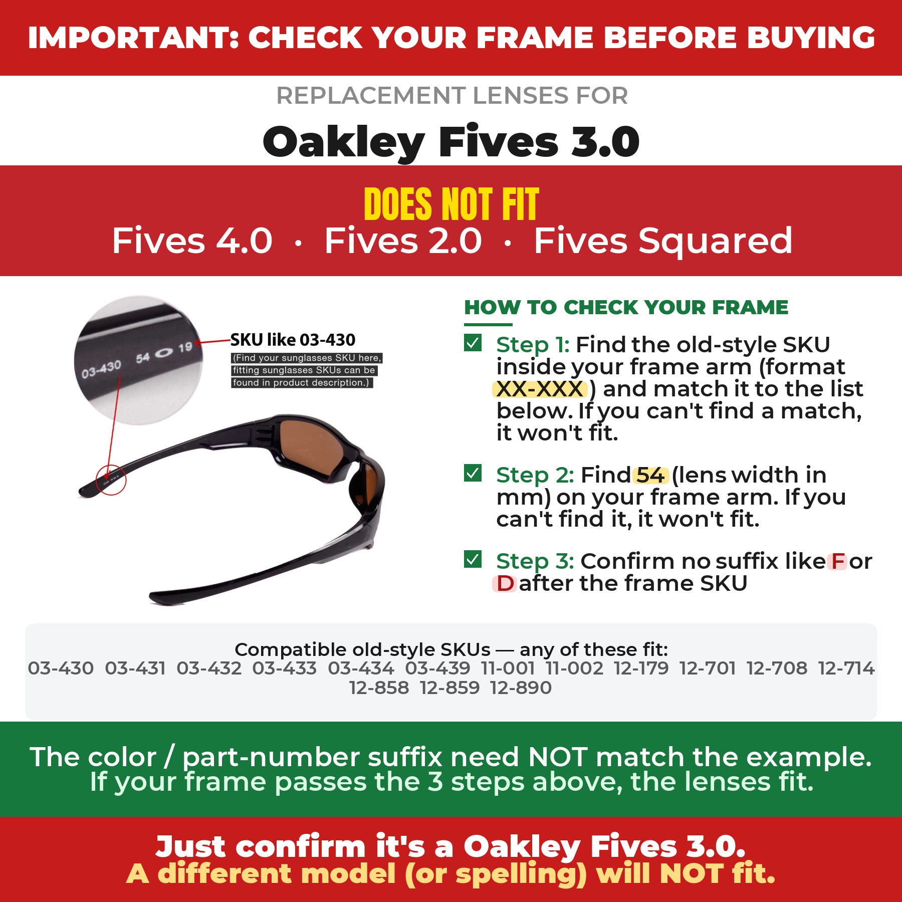 Verify your Oakley Fives 3.0 frame##shared