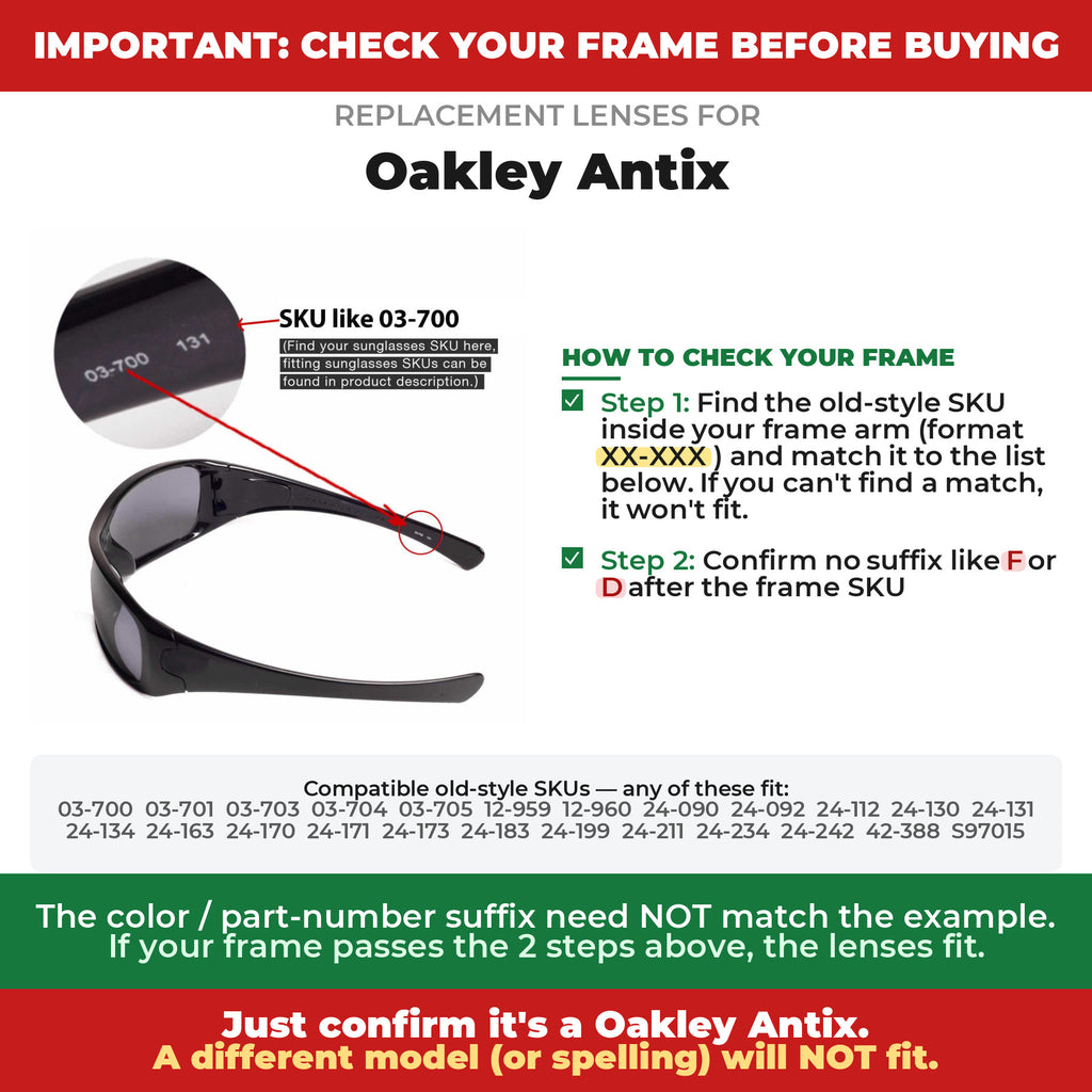 Verify your Oakley Antix frame##shared