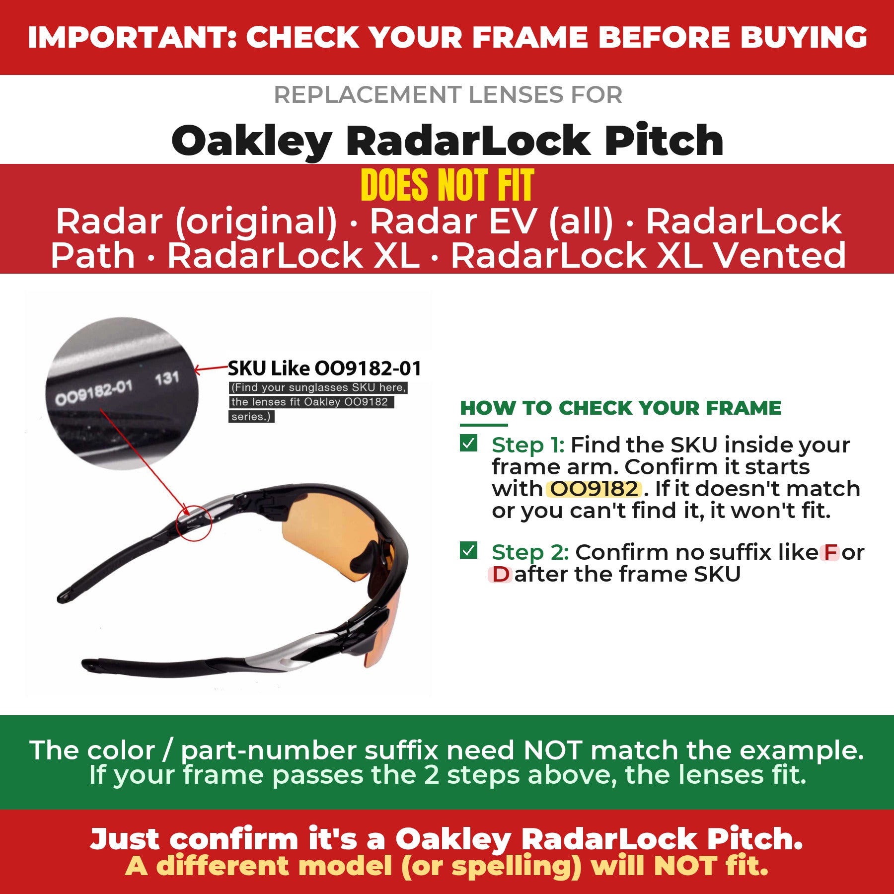 Verify your Oakley RadarLock Pitch frame##shared