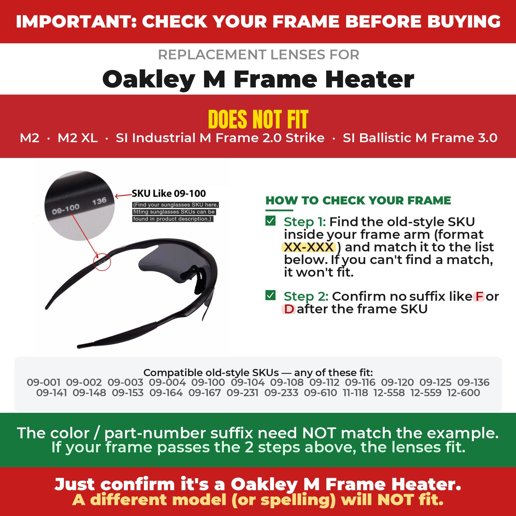 Verify your Oakley M Frame Heater frame##shared