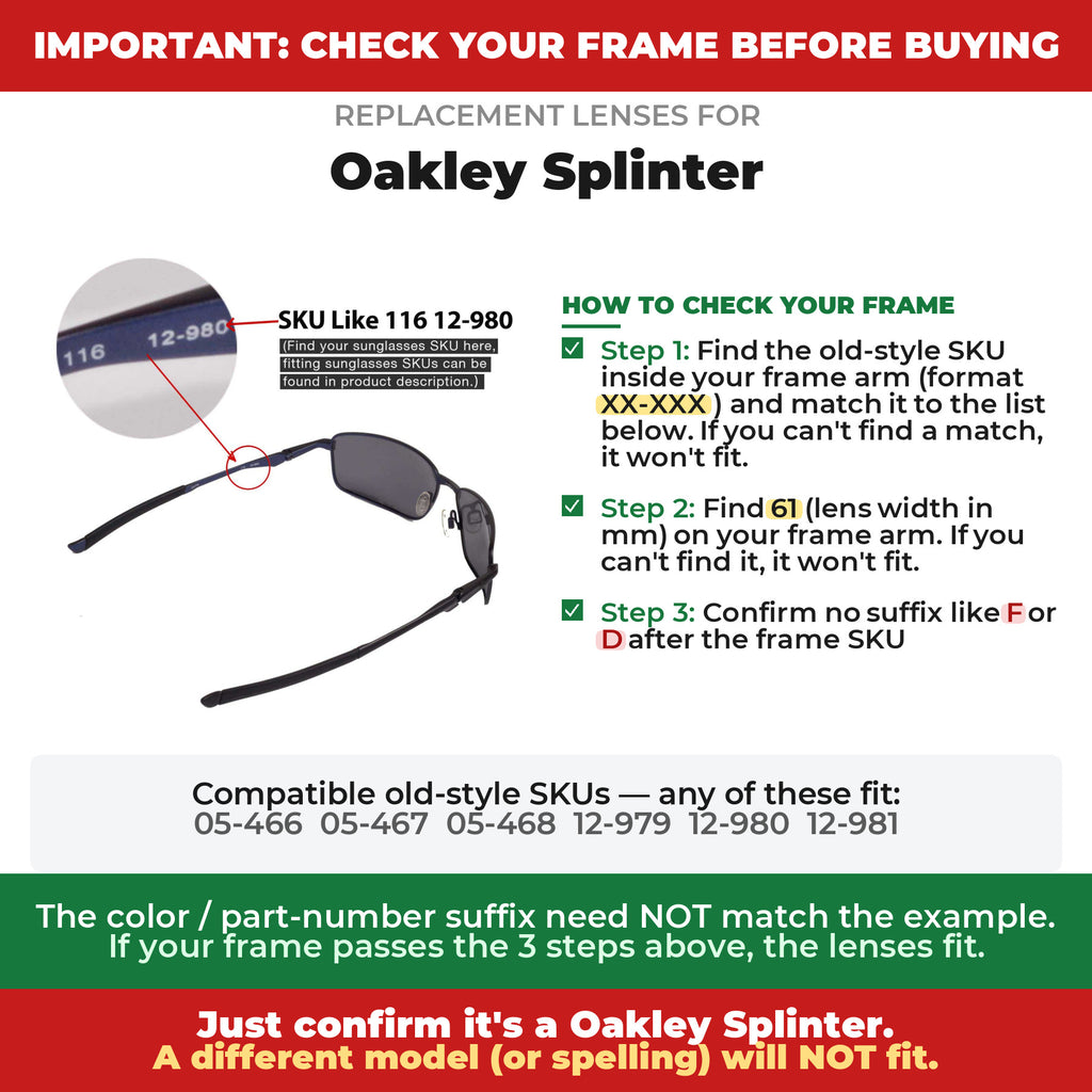 Verify your Oakley Splinter frame##shared