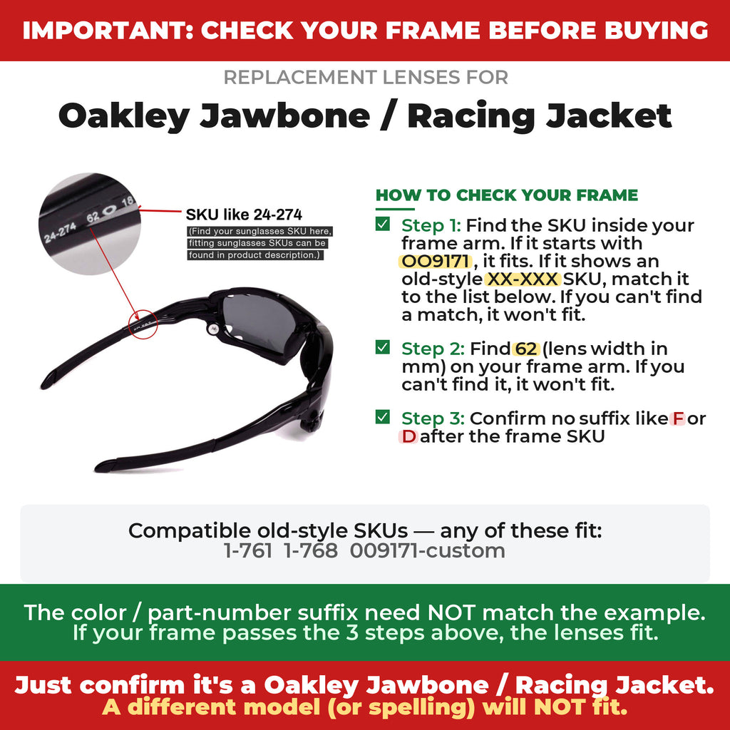 Verify your Oakley Jawbone / Racing Jacket frame##shared