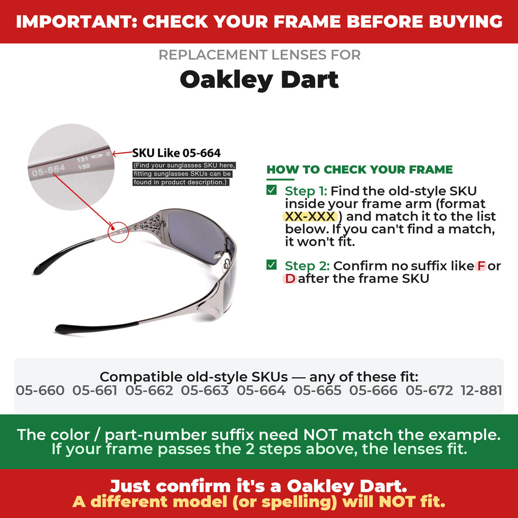 Verify your Oakley Dart frame##shared