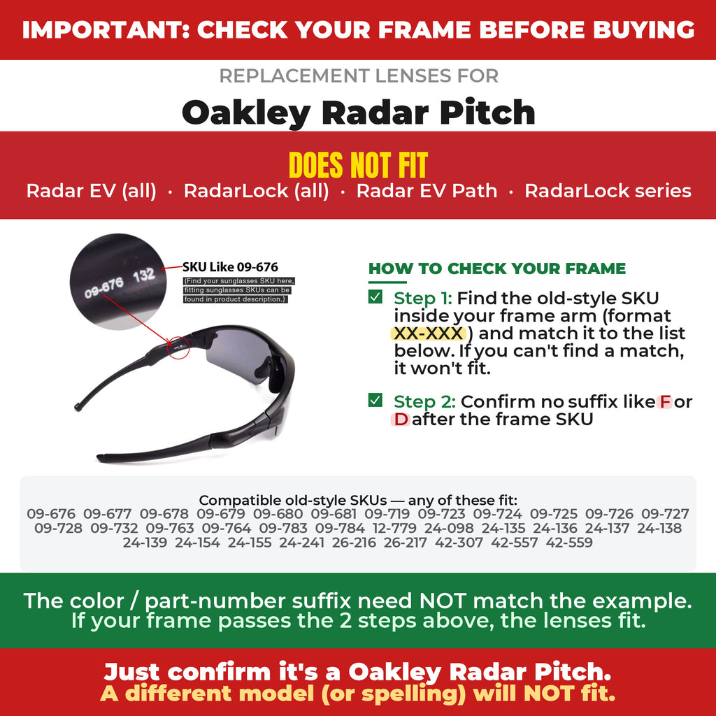 Verify your Oakley Radar Pitch frame##shared