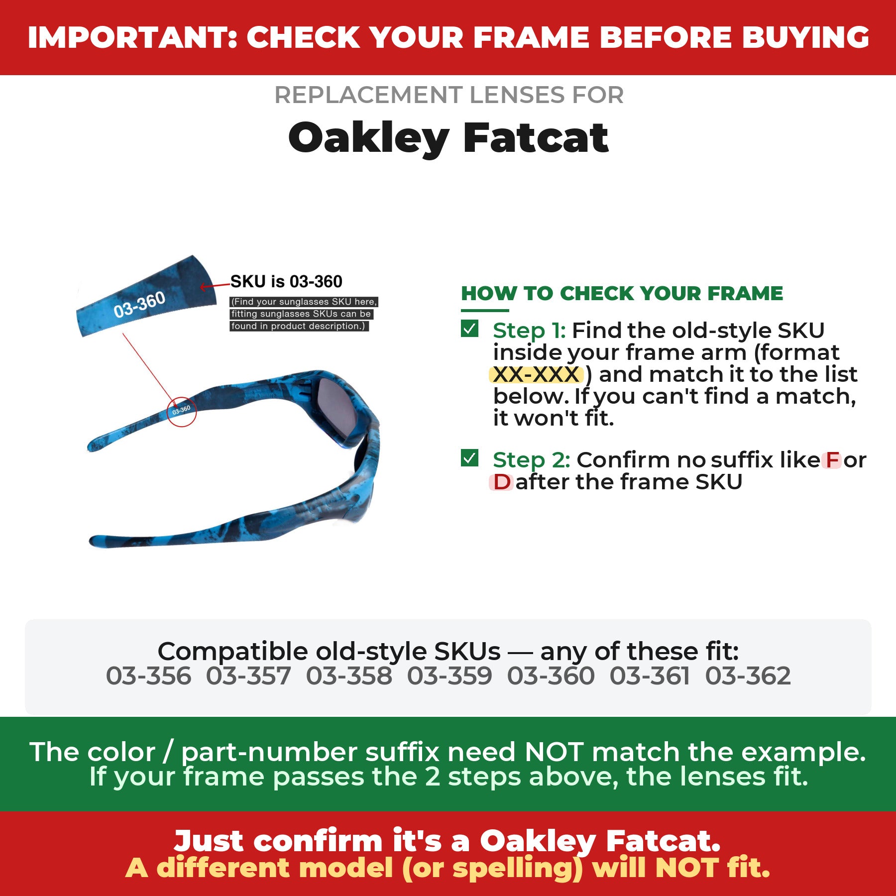 Verify your Oakley Fatcat frame##shared