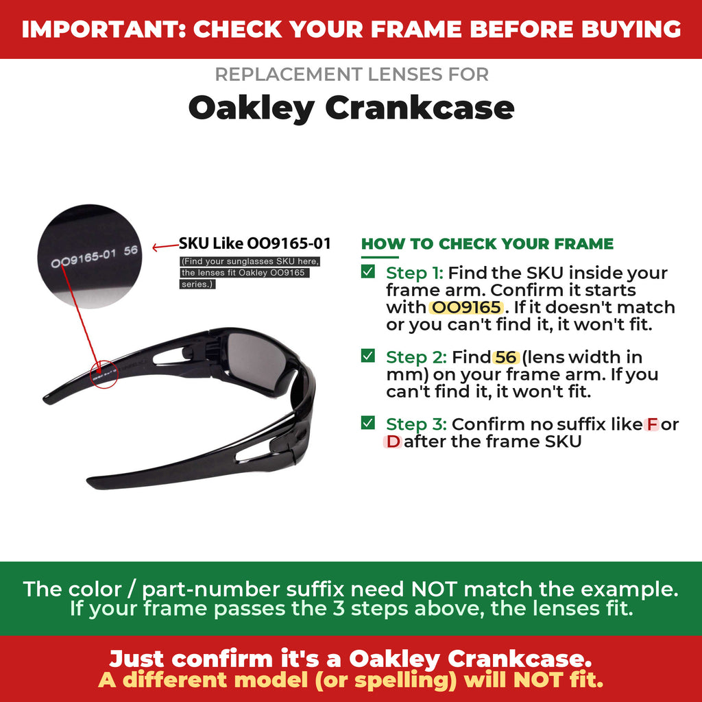 Verify your Oakley Crankcase frame##shared