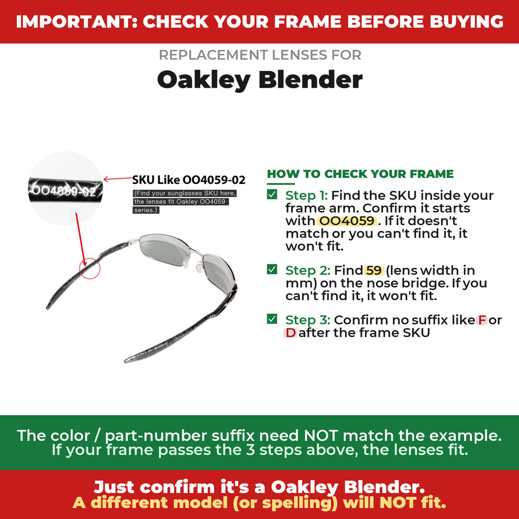 Verify your Oakley Blender frame##shared