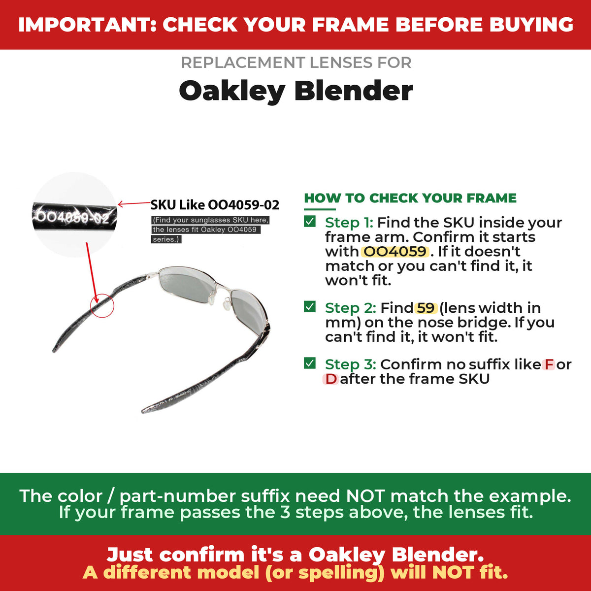 Verify your Oakley Blender frame##shared