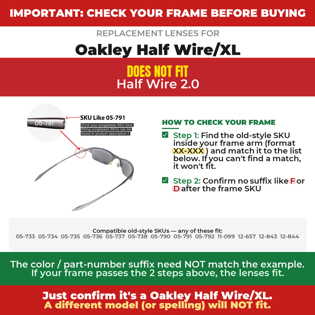 Verify your Oakley Half Wire/XL frame##shared