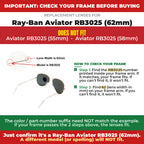 Verify your Ray-Ban Aviator RB3025 (62mm) frame##shared