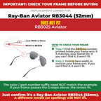 Verify your Ray-Ban Aviator RB3044 (52mm) frame##shared
