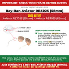 Verify your Ray-Ban Aviator RB3025 (58mm) frame##shared