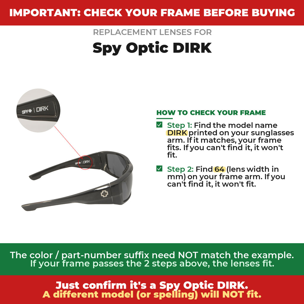 Verify your Spy Optic DIRK frame##shared