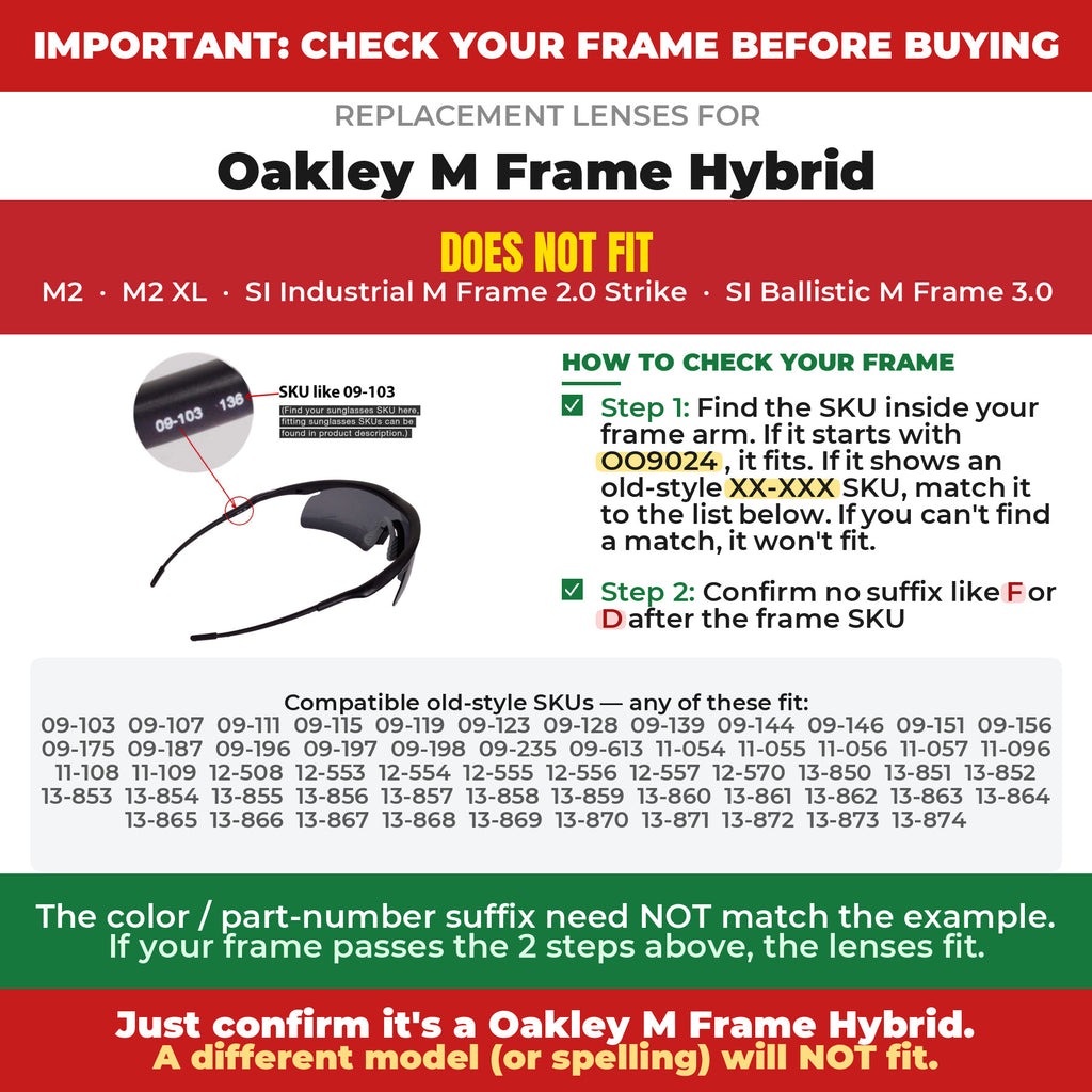 Verify your Oakley M Frame Hybrid frame##shared