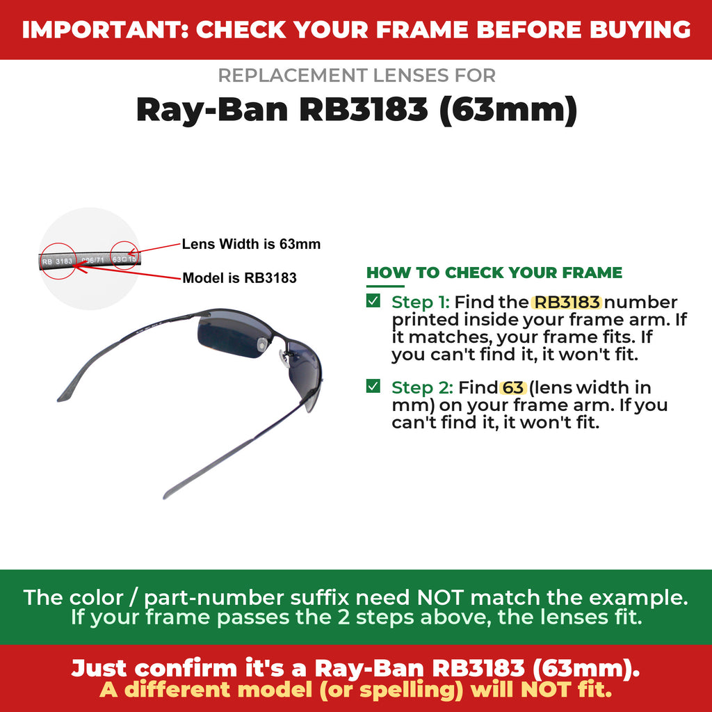 Verify your Ray-Ban RB3183 (63mm) frame##shared