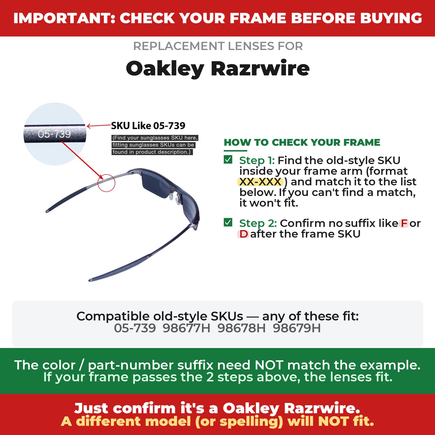 Verify your Oakley Razrwire frame##shared