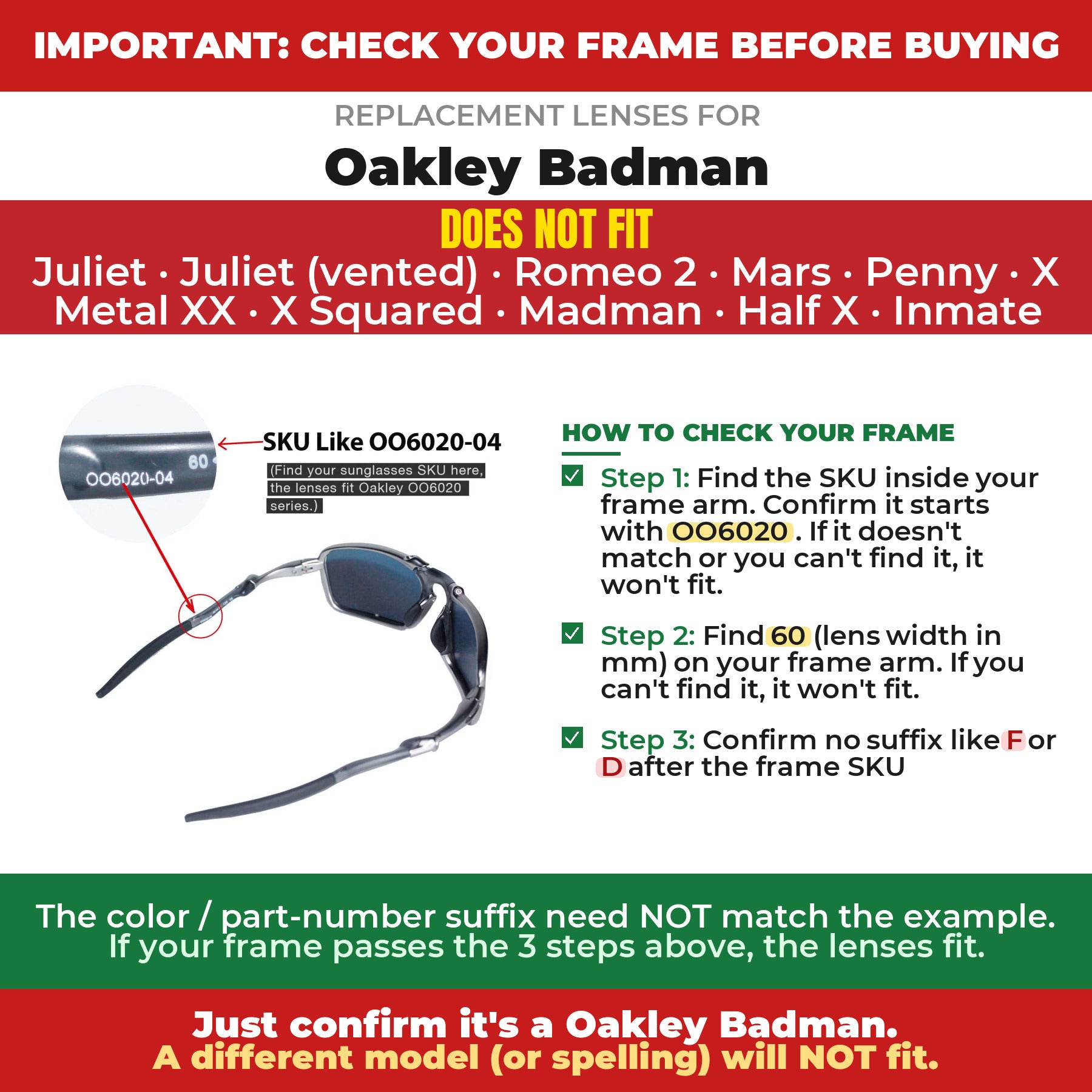 Verify your Oakley Badman frame##shared
