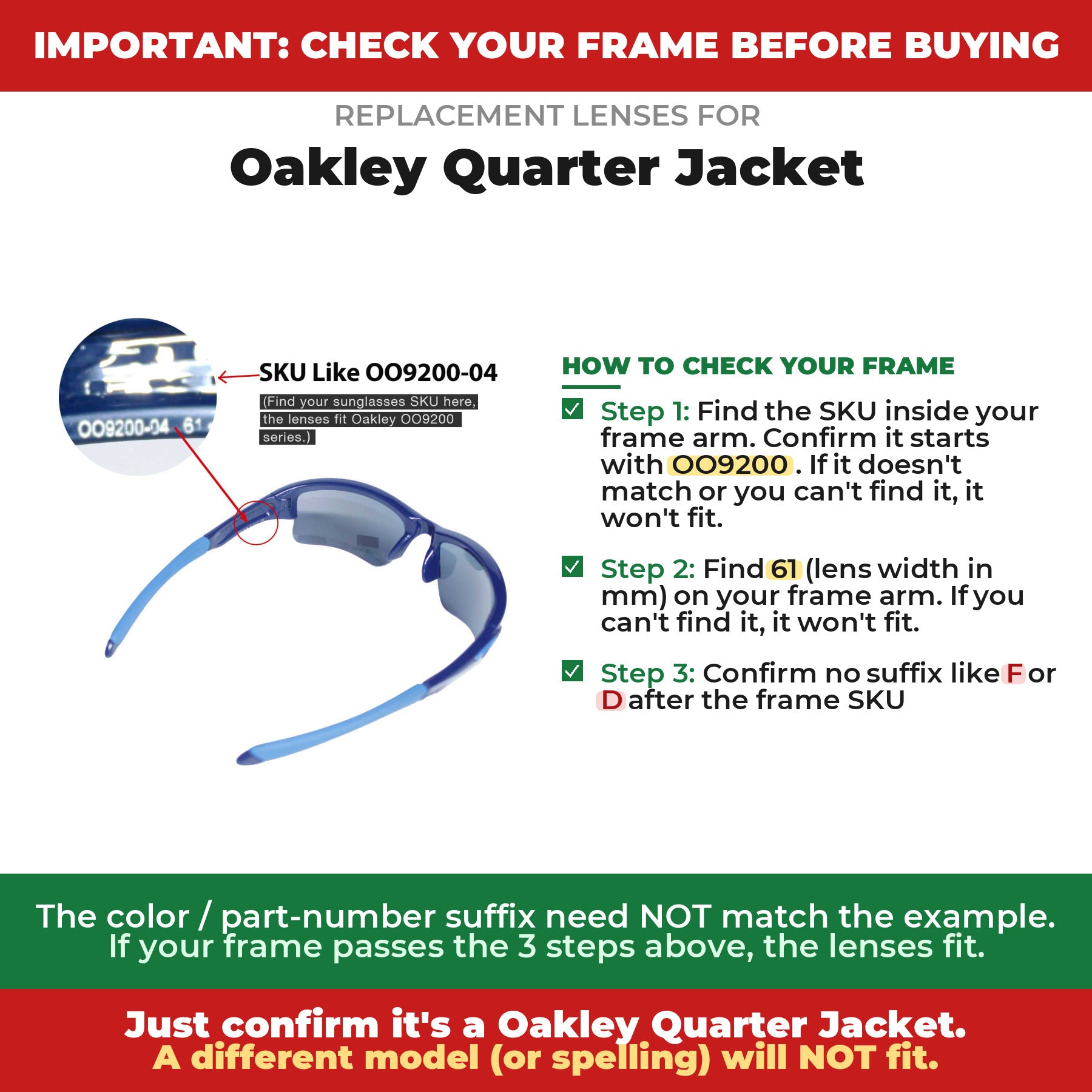 Verify your Oakley Quarter Jacket frame##shared