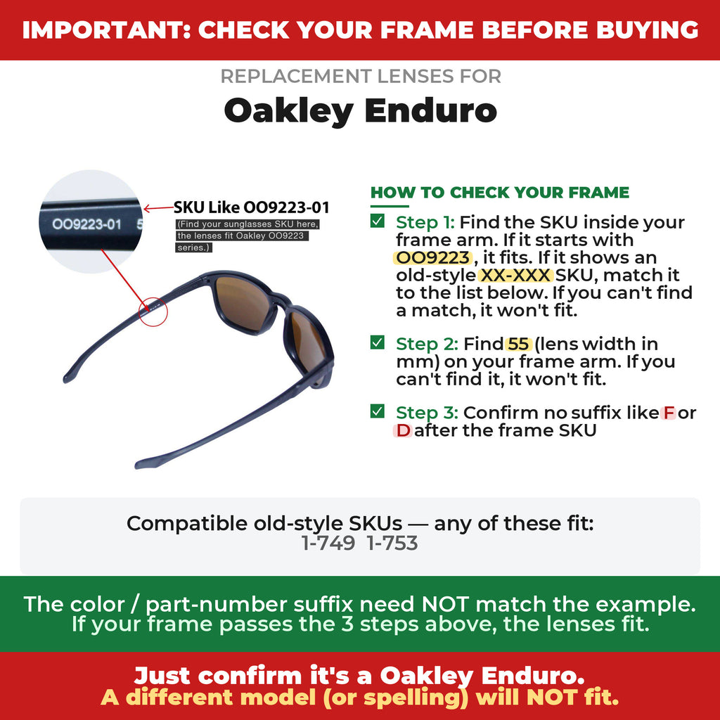 Verify your Oakley Enduro frame##shared