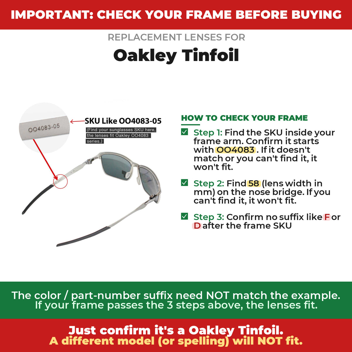 Verify your Oakley Tinfoil frame##shared